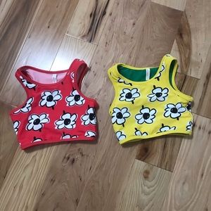 Two Hanna andersson bathing suit tops size 120